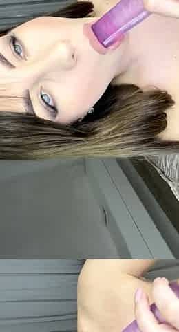 Awesome Amateur teen blonde toying pussy