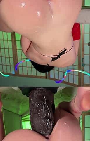 Giant BBC Sex-toy Roxas Caelum Riding & Vagina Stretching