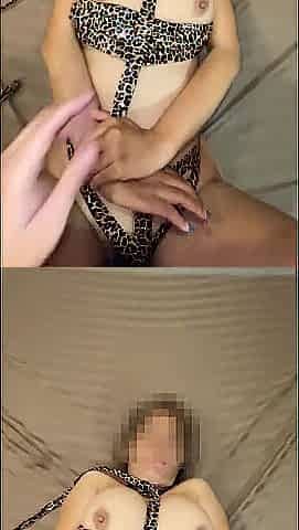 Oriental stepmom thai beauty get bang in leopard leahter costume
