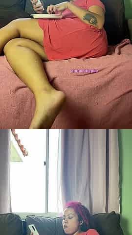 Chubby Girl Farting on Breakfest on Couch Natural Gas Release