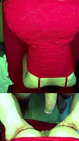 He fucked my tight pussy from behind while my ass bounced