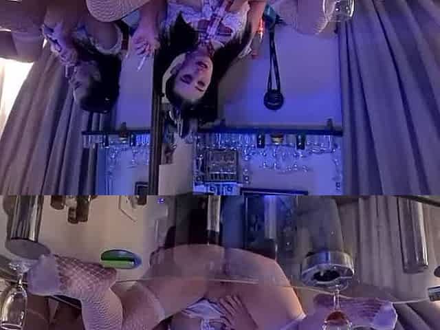 Naughty Pussy Upskirt Smoking A Cigarette