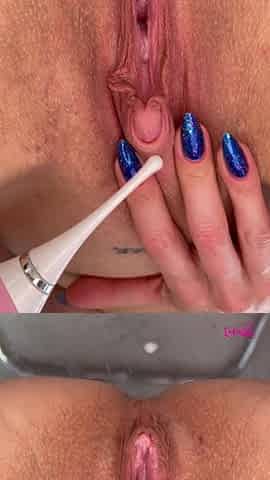 Hot Goonette Masturbating Her Giant Love button Until Her Twat Explodes