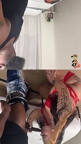 Busty Boston Takes BBC Cock While Husband Films
