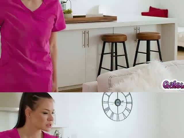 Angelina Moon is having an at home spa day with masseur Alison Rey