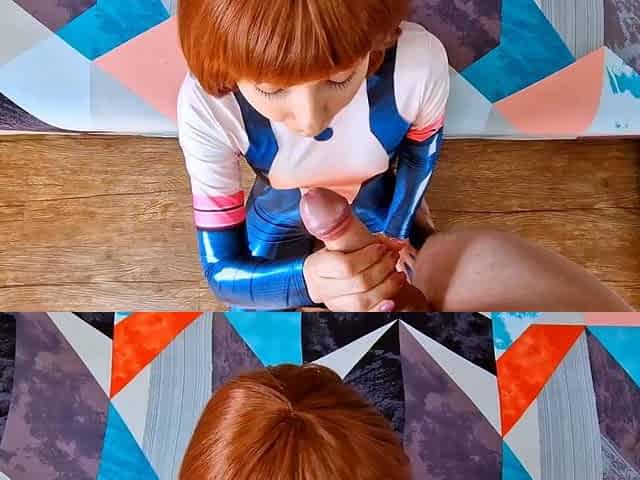 He thanked Ochako Uraraka for saving him by fucking her.