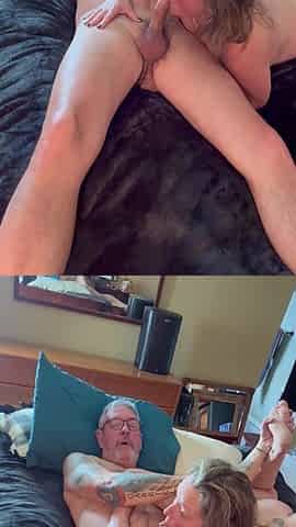 Playful Mature Wife Sucks Hard Cock, Gets a Good Fucking and Takes a Facial