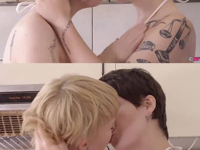 Real Lesbians Eat Each Otheras Pussies In The Kitchen
