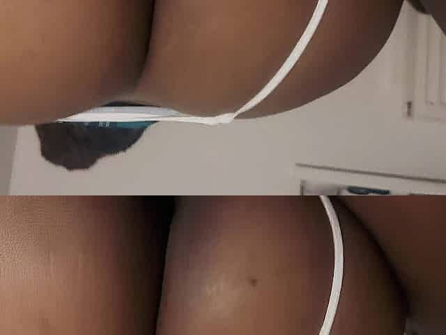 Large ebony booty college gal rides my BBC and swallows the cum.