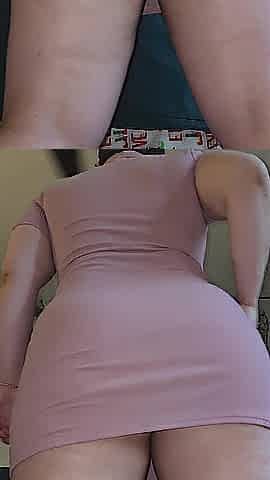 Large Butt Latin chick showing off her recent work suit