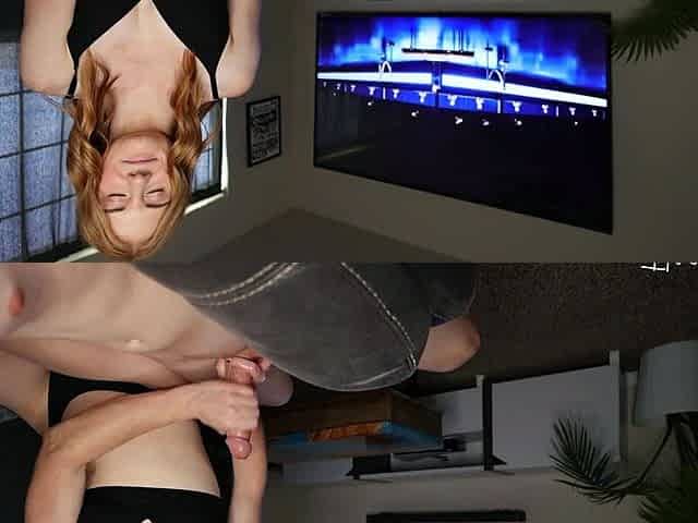 amateur teen girlfriend gives a nice handjob