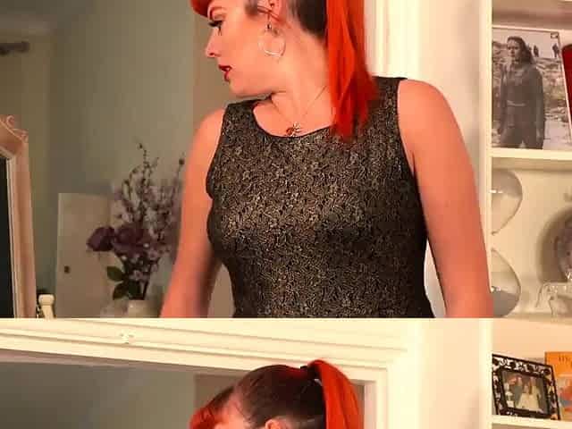 Redhead voyeur watching guy jerking off