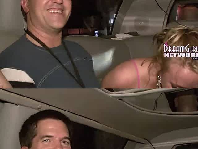 Party angels get in nature's garb and lick twat in limo