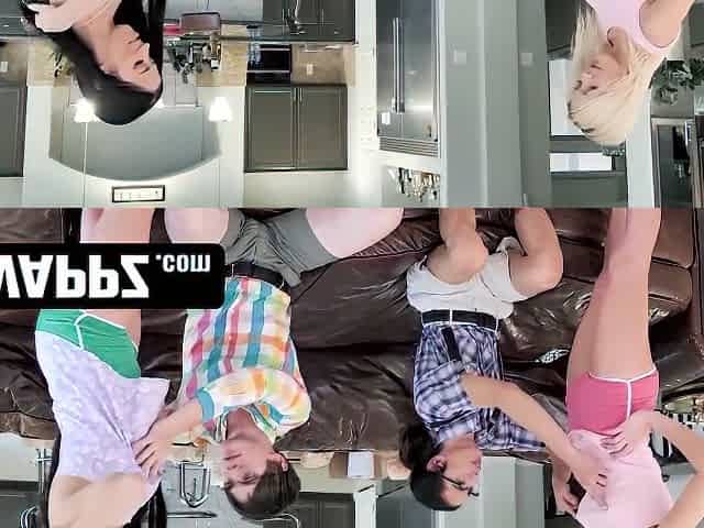 Hawt Stepsisters Alex Coal And Kenna James Screw Their Nerdy Stepbros