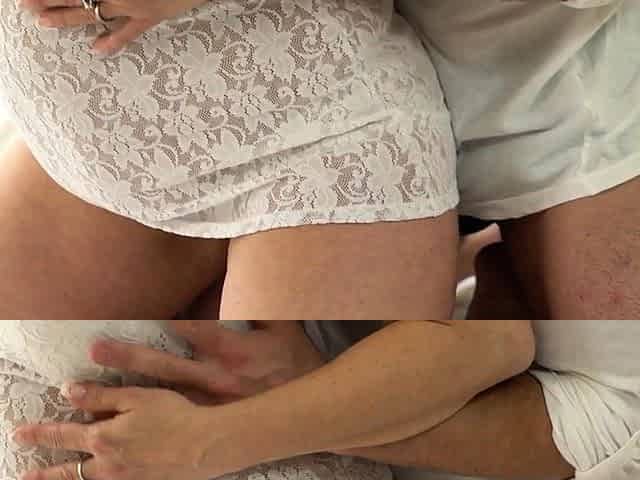 Lingerie gilf gets jizzed