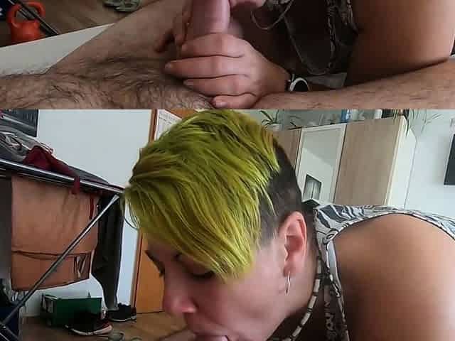 Amateur Blowjob with Cum Swallow