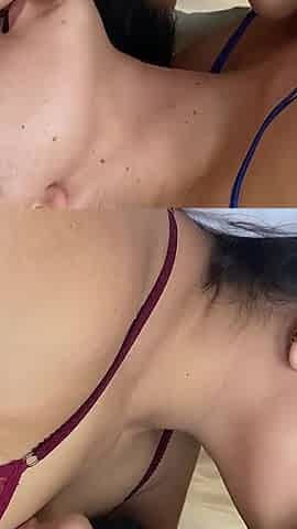 My Stepsister and I Played a Kissing Game and Sucked Each Other's Tits at the Same Time