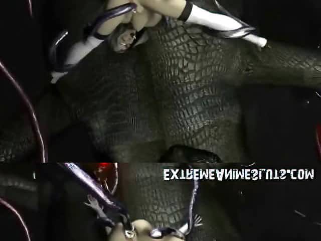 3D Babe Gangbanged by Tentacles!