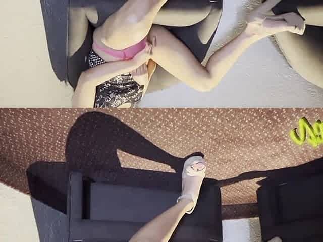 My obedient girlfriend records herself whilst that babe touches herself