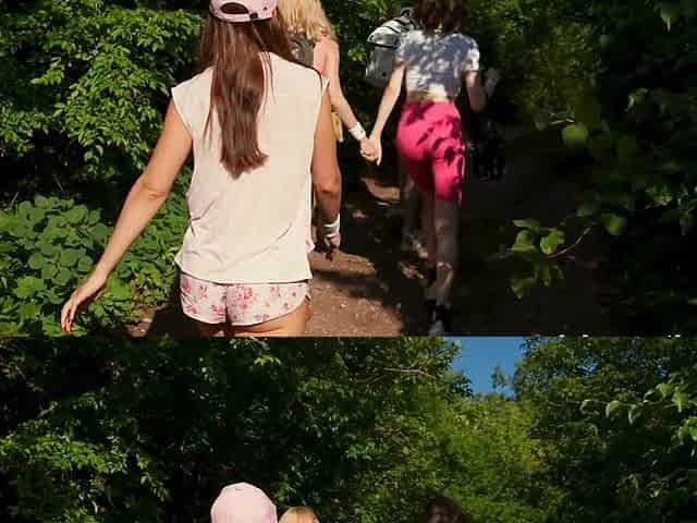 A surprise awaits the guys on a camping trip.