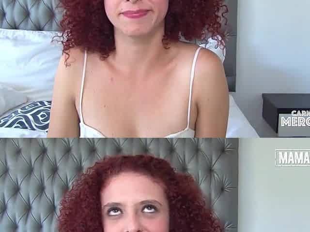 Shaggy Hair Redhead Gets Her Melons And Cunt Oiled Up - CARNE DEL MERCADO