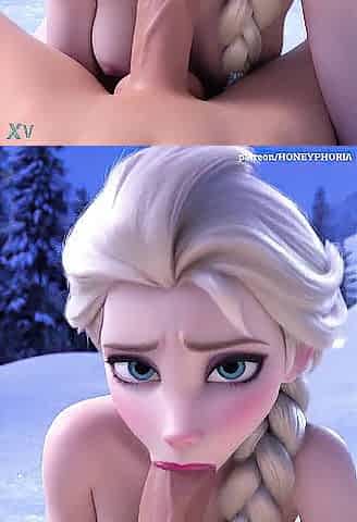 Elsa Frozen Disney CG porn animation