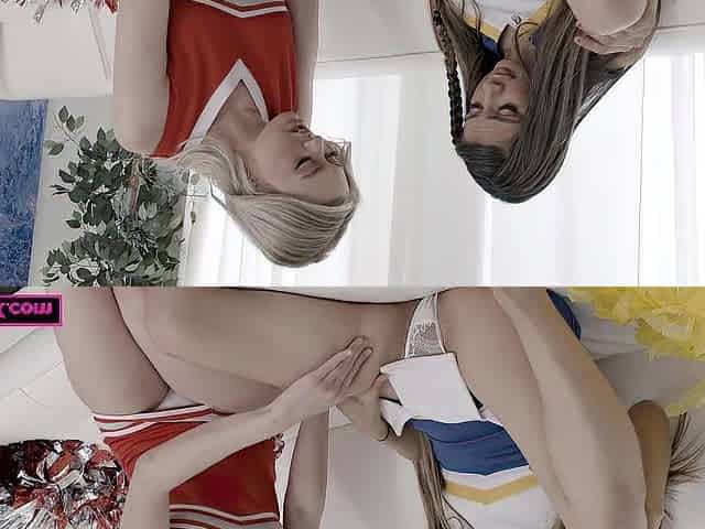 GAL ANGEL XXX - Lewd Lesbo Teen Cheerleaders Peculiar Practice Session