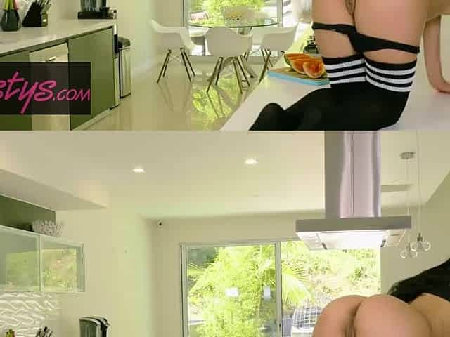 For Hottie Teenager Gina Valentina It Is Always Fun To Play With Her Food And Pussy