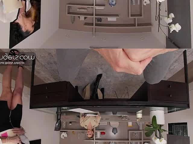 VR Bangers: Hawt Golden-haired in Hot Underware Bangs and Cums at a Job Interview pt.two