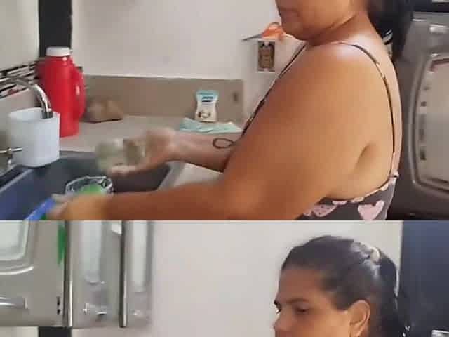 I hired this maid, this babe came in wearing those shorts showing off her large butt.