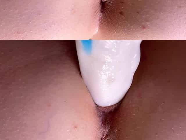 Close-up Dildo Riding - My Wet Pussy and Perfect Asshole