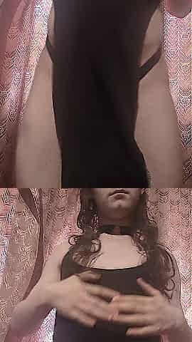 Erotic dance with a femboy's wet butt