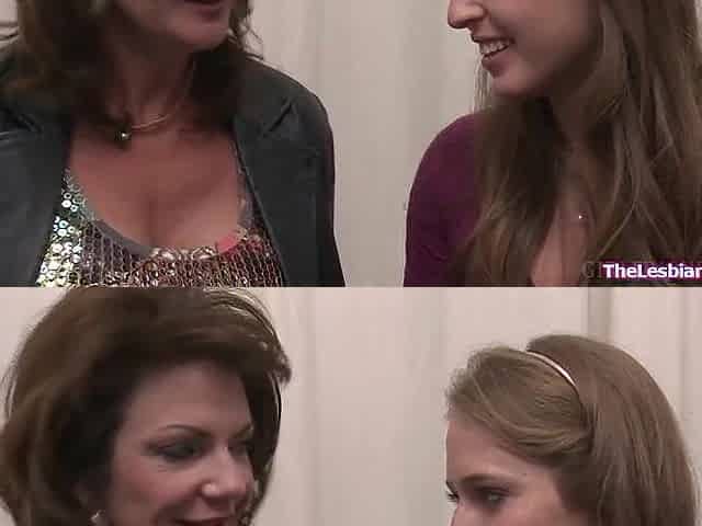 Teen playgirl doing it at home with her large tit lesbo sugarmom
