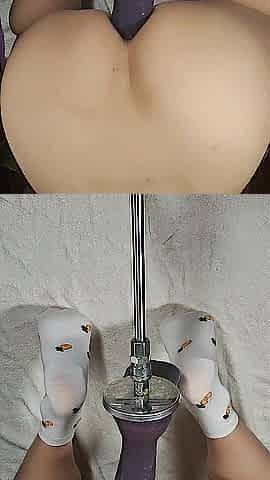 Anal With Large Vibrator three ( Rabbit Sock ) - S022