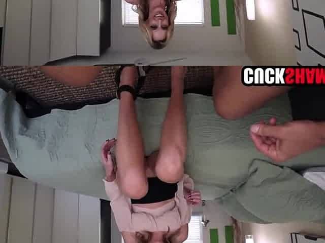 Cuck spouse invites ebony chap for blindfolded wife - Tall Angel Alli