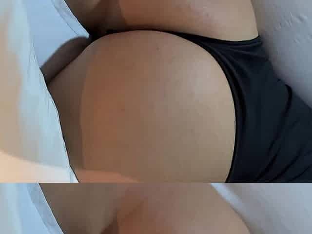 I discover my stepsister masturbating with a pillow.