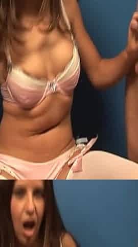 Sexual Beauties Scene-3 Busty Brunette Teen Kelly Kline Jerks off Two Cocks to Get Them to Spray Her Tits