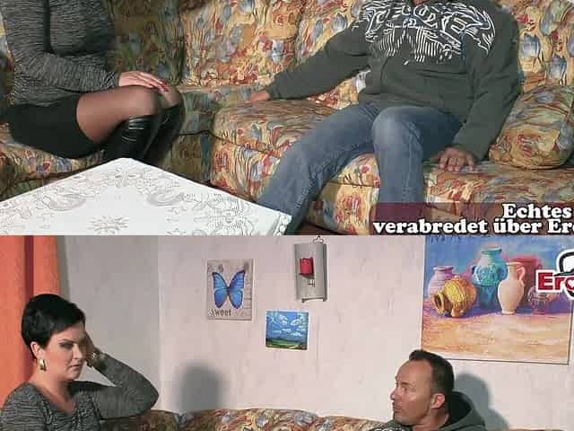 Arrogant German housewife is persuaded to have sex