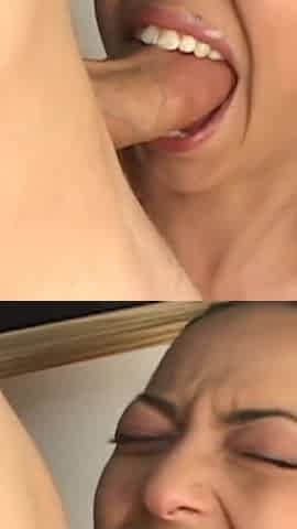 The young teacher satisfies her parents' cocks by sucking them and making them come.