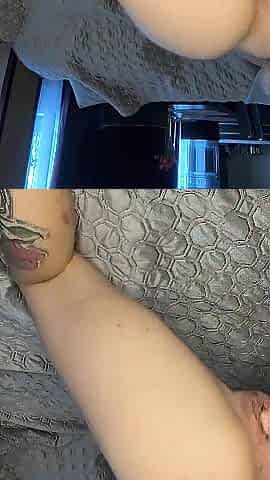 I stretch my vagina with a rubber knob 'cuz my boyfriend doesn't wanna bang me