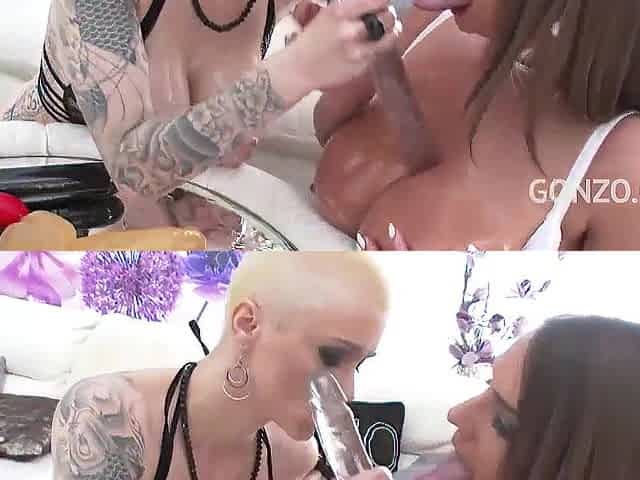 Concupiscent assistant stuffed unfathomable with double anal at after-hours encounter