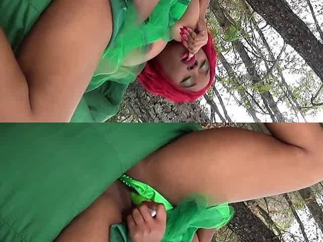 Playing with my juicy vagina outside in the woods Nina Rivera