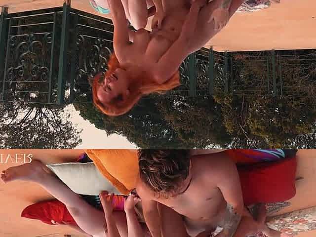 three hawt cuties bang the owner of the vacation home in an mad fuckfest