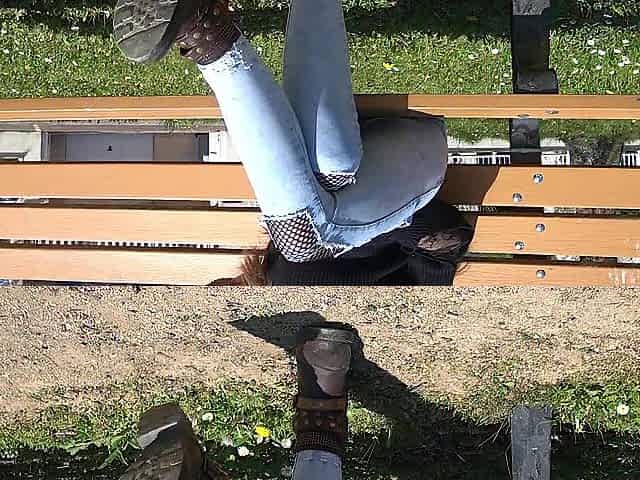 Foot fetish outdoor