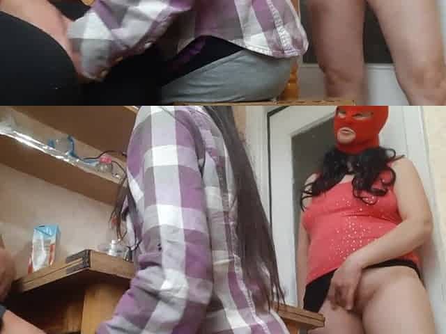 Our neighbour watched our sex in the kitchen and masturbates - Lesbo_illusion