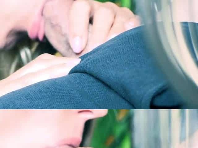 Arab Babe Gives a Messy Blowjob to Asian Guy