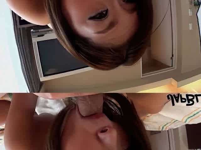Horny Japanese Housewife From Tokio Gives A Blowjob