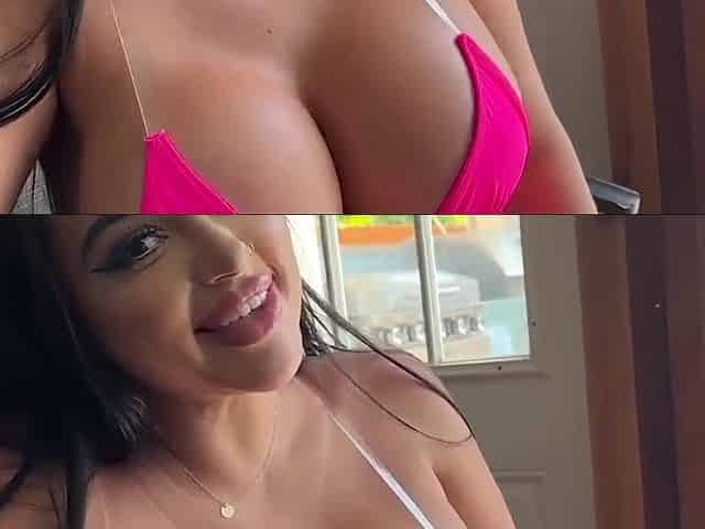 Hot and curvy latina stepsis was horny after shower POV