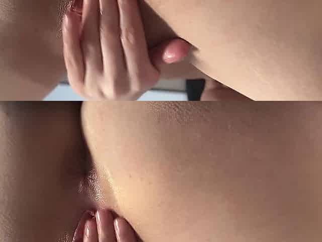 Juicy close-up masturbation ends with explosive squirt all over the camera