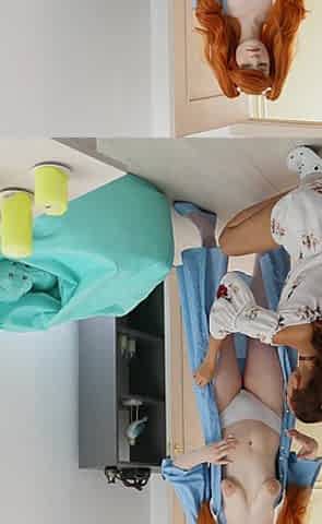 Saggy Tits Redhead Flexi Real Doll Dildo Fucked